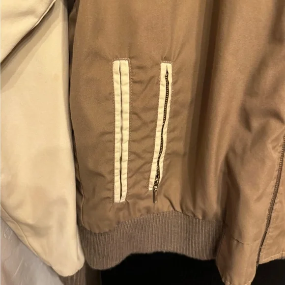 Vintage 1980s Reversible Jacket Men’s Large Cream Brown